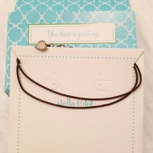 Stella & Dot Signature Leather Necklace 15"